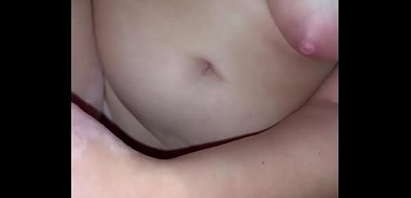  Cumin on balls, and squirting on tits